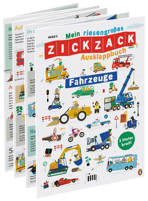 Mein riesengro&szlig;es ZICKZACK Ausklappbuch &ndash; Fahrzeuge -  Makii