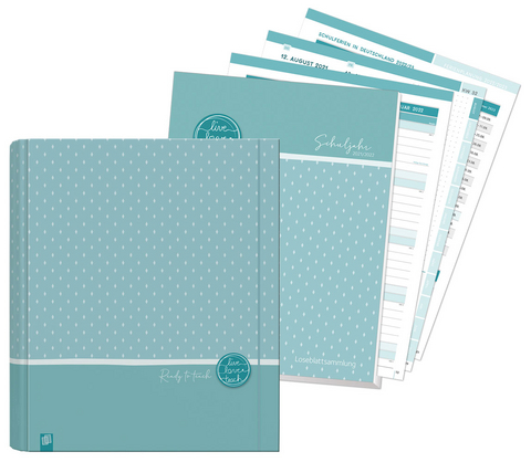 Paket: Mein Lehrerplaner A4+, Loseblattsammlung im Ringordner – Lehrerkalender für das Schuljahr 2021/2022 – Schulplaner für Lehrerinnen & Lehrer