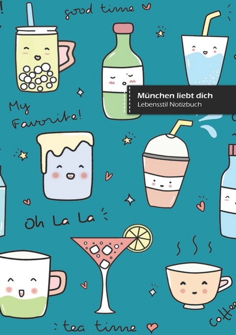 M&uuml;nchen liebt dich, schreibe in Notizbuch, 180 Seiten, breitere gepunktete Linien, (Buch 3) - Bespoke Books