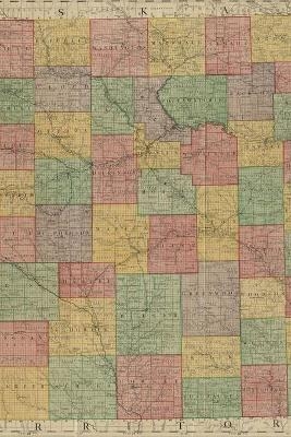 Kansas Vintage Map Field Journal Notebook, 50 pages/25 sheets, 4x6