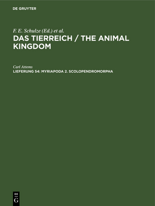 Das Tierreich / The Animal Kingdom / Myriapoda 2. Scolopendromorpha