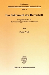 Das Sakrament der Herrschaft. - Paolo Prodi