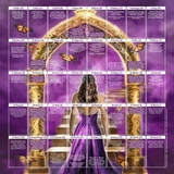 Lenormand gro&szlig;e Tafel 8x4 Legeschablone aus Stoff - Angelina Schulze