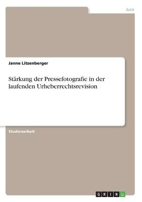 St&Atilde;&curren;rkung der Pressefotografie in der laufenden Urheberrechtsrevision - Janne Litzenberger