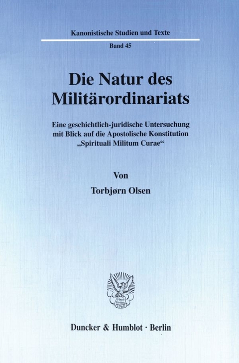 Die Natur des Milit&auml;rordinariats. - Torbj&oslash;rn Olsen