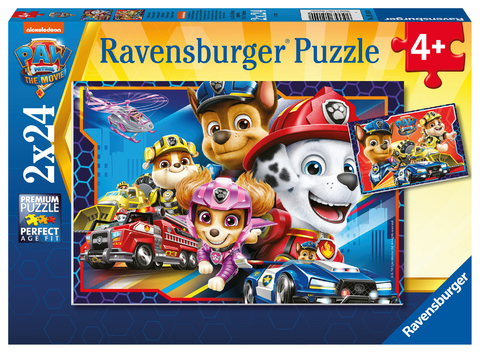 Ravensburger Kinderpuzzle - 05154 Allzeit bereit! - Puzzle f&uuml;r Kinder ab 4 Jahren, Paw Patrol Puzzle mit 2x24 Teilen