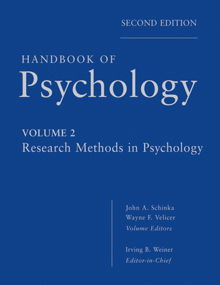Handbook of Psychology, Volume 2, Research Methods in Psychology