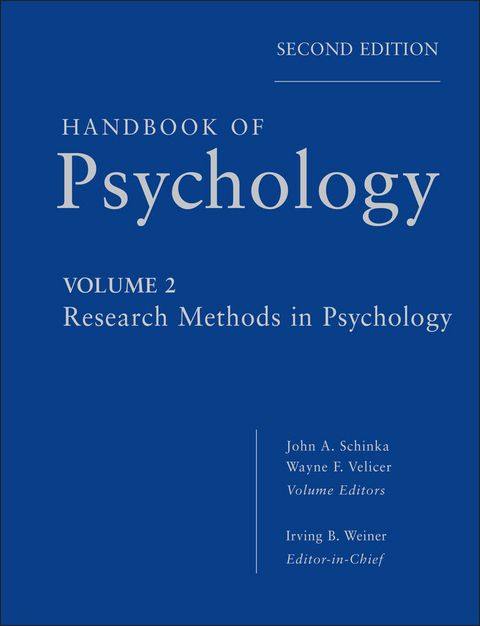 Handbook of Psychology, Volume 2, Research Methods in Psychology - Irving B. Weiner, John A. Schinka, Wayne F. Velicer