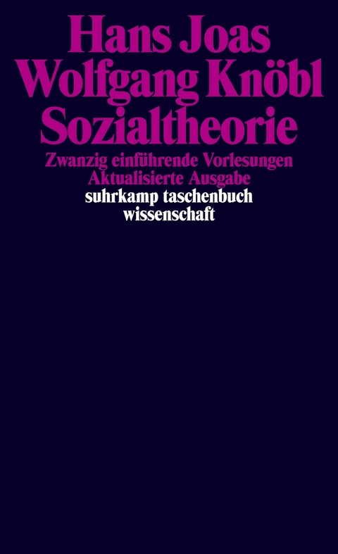 Sozialtheorie - Hans Joas, Wolfgang Kn&ouml;bl