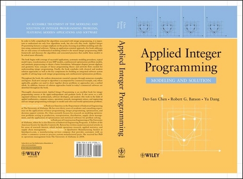Applied Integer Programming - Der-San Chen, Robert G. Batson, Yu Dang
