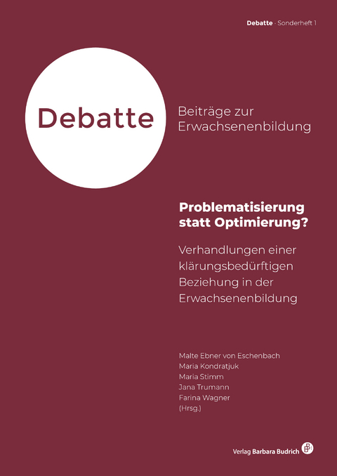 Problematisierung statt Optimierung? - Astrid Messerschmidt, Claudia Lobe