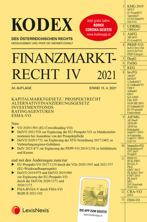 KODEX Finanzmarktrecht Band IV 2021 - 