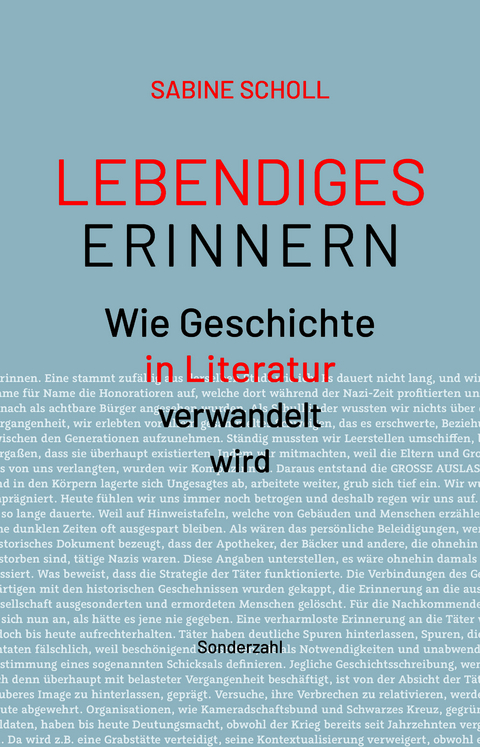Lebendiges Erinnern - Sabine Scholl