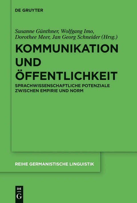 Kommunikation und &Ouml;ffentlichkeit - 