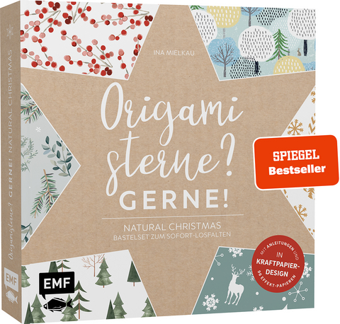 Origamisterne? Gerne! &ndash; Natural Christmas &ndash; Weihnachtliches Bastelset zum Sofort-Losfalten - Ina Mielkau