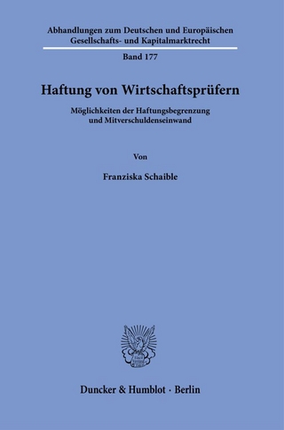 Haftung von Wirtschaftsprüfern.