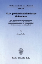 Aktiv produktionsbehindernde Ma&szlig;nahmen. - J&uuml;rgen Treber