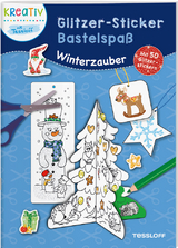 Glitzer-Sticker Bastelspa&szlig;. Winterzauber