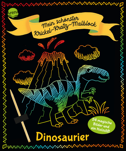 Mein sch&ouml;nster Krickel-Kratz-Malblock. Dinosaurier - Ilka R&ouml;hling