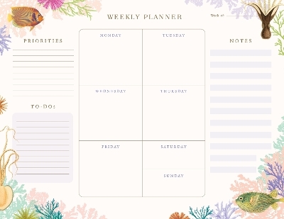 Art of Nature: Under the Sea Weekly Planner Notepad -  Insight Editions