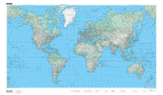 Kümmerly+Frey Weltkarte physikalisch Poster 1:50 Mio.