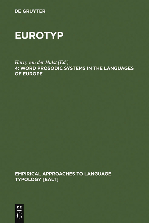 Word Prosodic Systems in the Languages of Europe - 