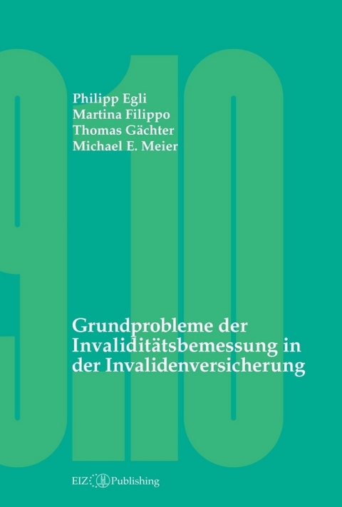 Grundprobleme der Invalidit&auml;tsbemessung in der Invalidenversicherung - Philipp Egli, Martina Filippo, Thomas G&auml;chter, Michael E. Meier
