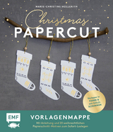 Set: Christmas Papercut &ndash; Die Vorlagenmappe mit Anleitung und 20 weihnachtlichen Papierschnitt-Motiven zum Sofort-Loslegen - Marie-Christine Hollerith