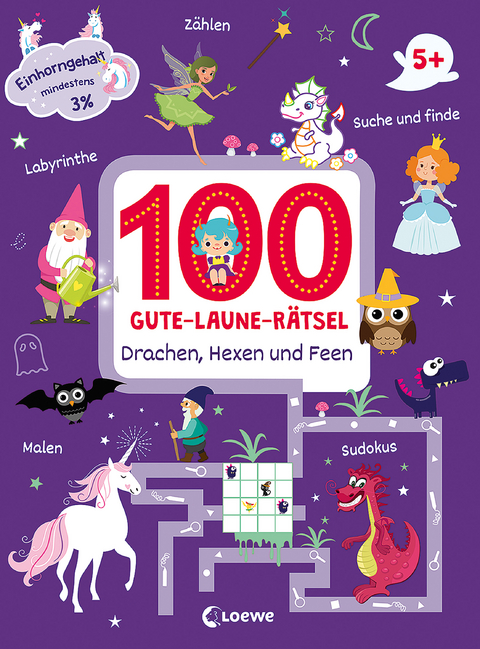100 Gute-Laune-R&auml;tsel - Drachen, Hexen und Feen