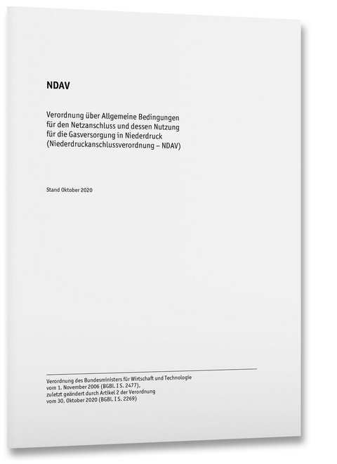NDAV Gas &ndash; Niederdruckanschlussverordnung