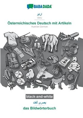 Urdu (in arabic script) - Ãsterreichisches Deutsch mit Artikeln, visual dictionary, BW