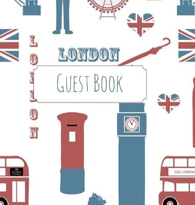 Guest Book, London Guest Book, Guests Comments, B&B, Visitors Book, Vacation Home Guest Book, Beach House Guest Book, Comments Book, Visitor Book, Colourful Guest Book, Holiday Home, Retreat Centres, Family Holiday Guest Book (Hardback) - Lollys Publishing