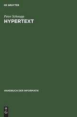 Handbuch der Informatik / Text- /Bildverarbeitung / Hypertext - Peter Schnupp