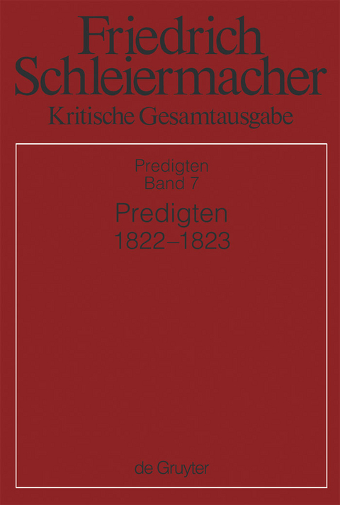 Predigten 1822-1823 - 
