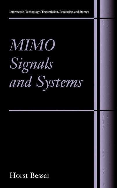 MIMO Signals and Systems -  Horst Bessai
