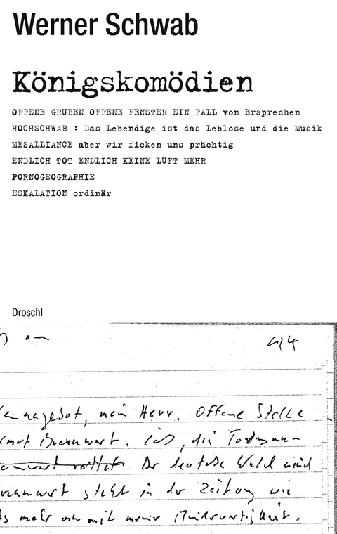 K&ouml;nigskom&ouml;dien - Werner Schwab