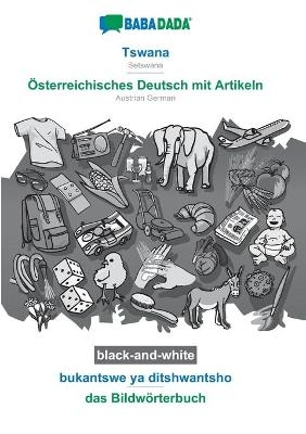 Tswana - Ãsterreichisches Deutsch mit Artikeln, bukantswe ya ditshwantsho, BW