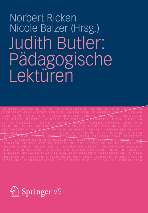 Judith Butler: P&auml;dagogische Lekt&uuml;ren - 