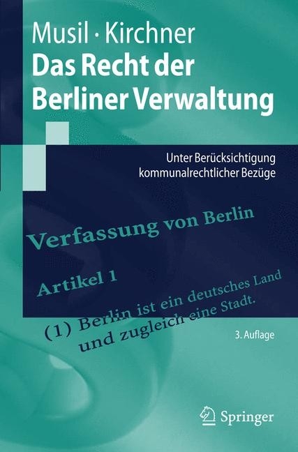 Das Recht der Berliner Verwaltung -  Andreas Musil,  S&ouml;ren Kirchner