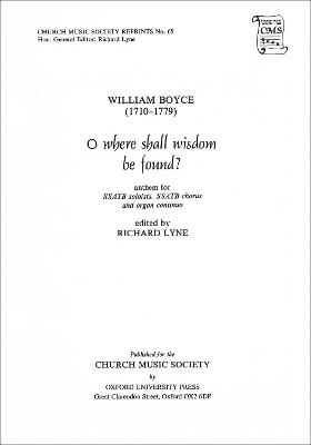 O where shall wisdom be found? - 