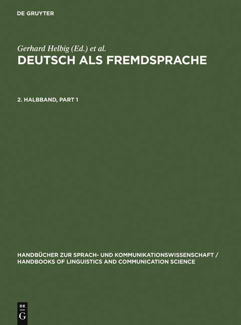 Deutsch als Fremdsprache. 2. Halbband - 