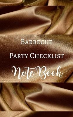Barbecue Party Checklist Note Book - Brown Gold Luxury Silk White - Guest Shop Menu - Black White Interior