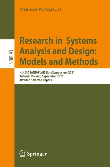 Research in  Systems Analysis and Design: Models and Methods - 