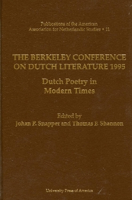 The Berkeley Conference on Dutch Literature- 1995