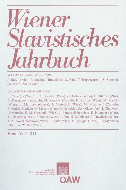Wiener Slavistisches Jahrbuch / Band 57/2011 -  Institut f&uuml;r Slavistik