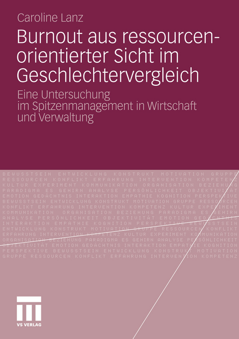 Burnout aus ressourcenorientierter Sicht im Geschlechtervergleich - Caroline Lanz