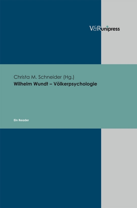 Wilhelm Wundt - V&ouml;lkerpsychologie - 