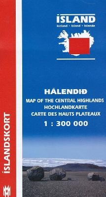Central Highlands Iceland Map 1:300 000