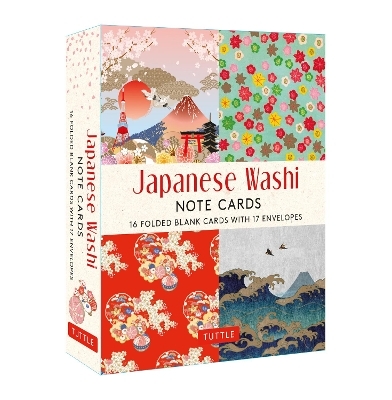 Japanese Washi, 16 Note Cards - 