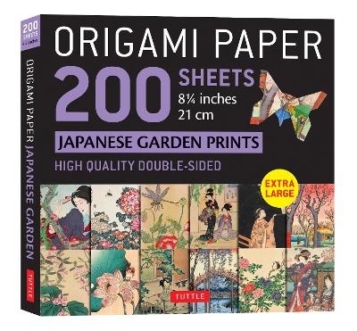 Origami Paper 200 sheets Japanese Garden Prints 8 1/4" 21cm - 